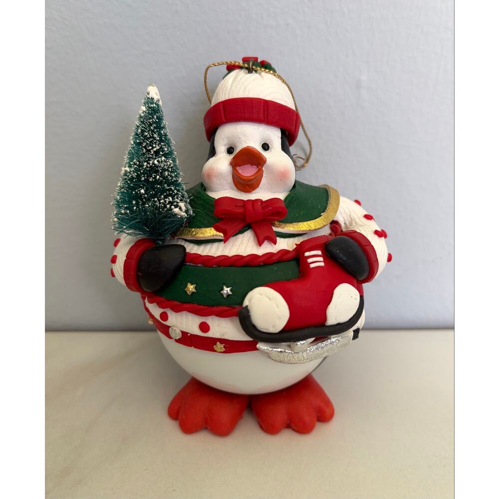 Vintage Traditions Collectible Glass Character Penguin Ornament